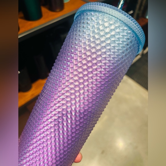 Starbucks Periwinkle Ombre Soft Touch Studded Bling Cup Tumbler 24oz Winter 2024 - Picture 10 of 15